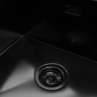 Мойка кухонная Reflexion Como 44-BL RX2044BLS оружейная сталь